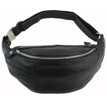 Stylish & Practical Genuine Leather Waist Bag – Adjustable Strap, Multiple Pockets, Hands-Free Design