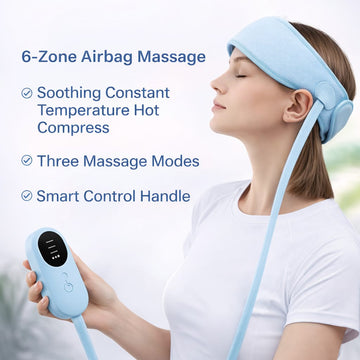 Smart Head Massager with Heat Therapy 💆‍♀️ | 6-Zone Airbag Compression | Stress & Migraine Relief