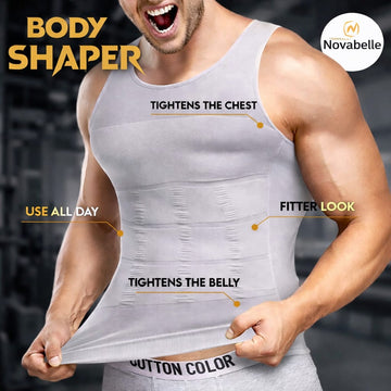 Men’s Slimming Compression Vest – Body Shaper Tank with Tummy Control & Back Support